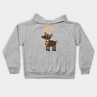 Christmas Felt Reindeer Kids Hoodie